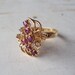 Vintage Ring /1960s Ring Signed Uncas 14k Gold HGE With Sapphires