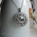 Apothecary Aged Silver and Swarovski Necklace - Silver - White - Steampunk - Gothic - Fantasy - Magic - Unique - Valentines Day - Bridal