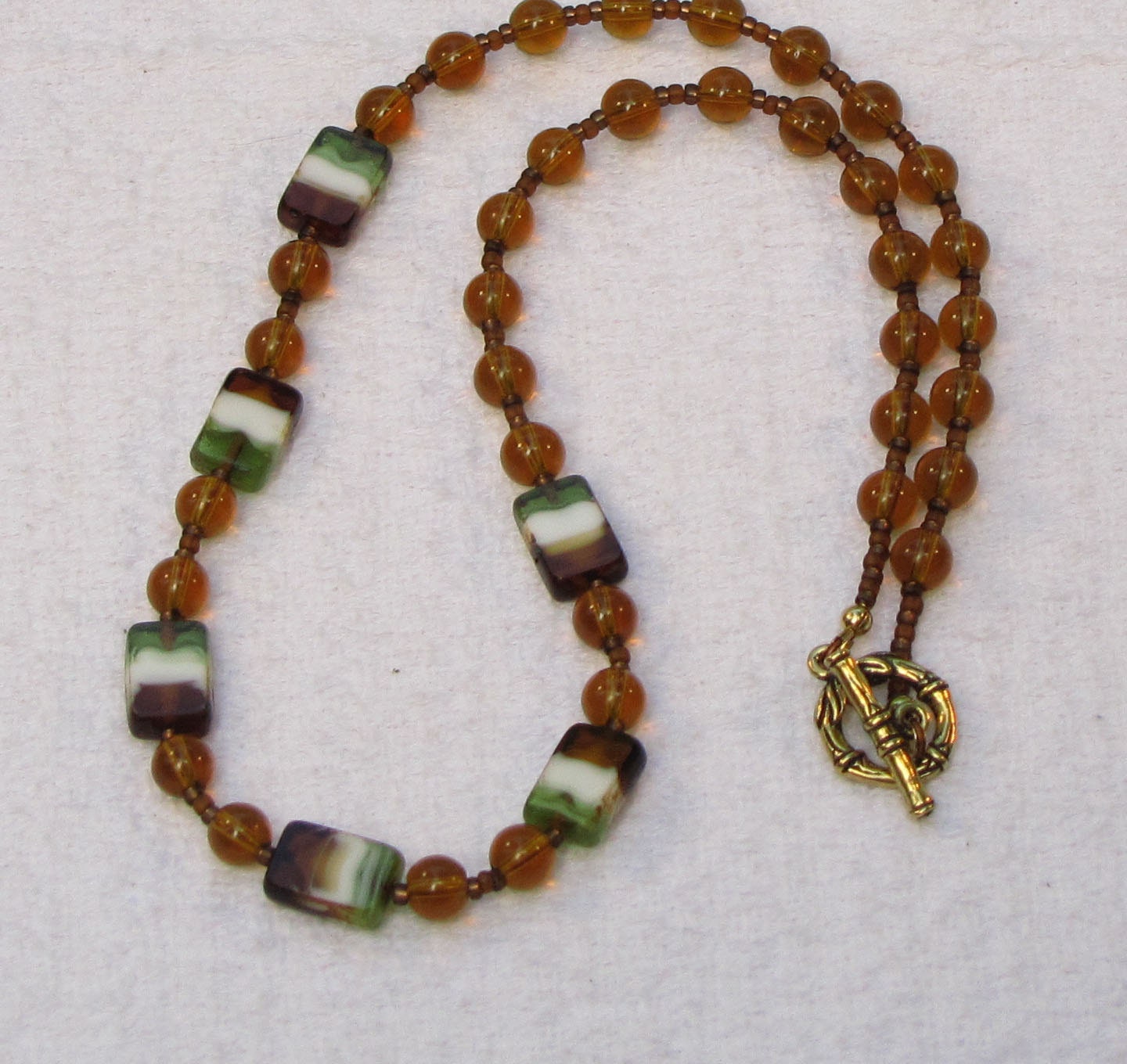 Vintage Czech Glass Beaded Necklace by SophisticatedBeads on Etsy