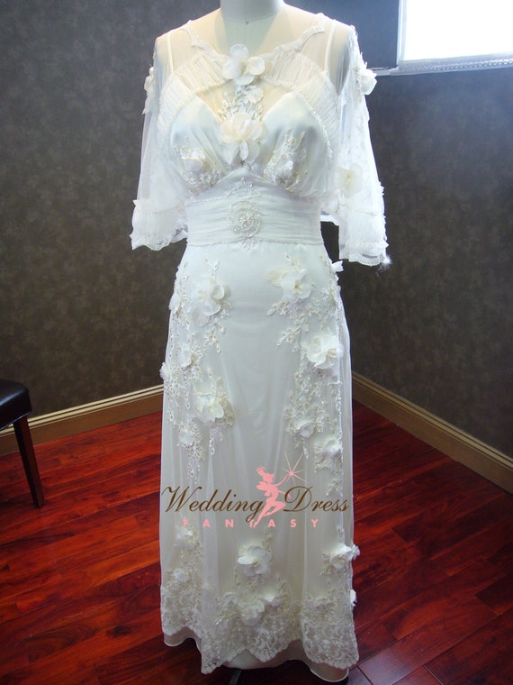 Hippie Boho Wedding Dress by WeddingDressFantasy on Etsy