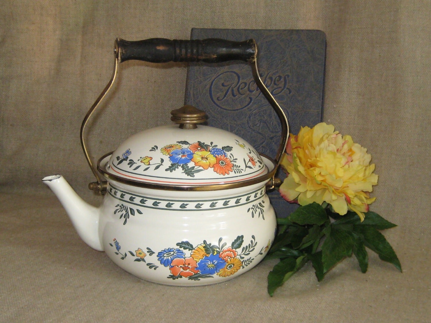 Pretty Floral Tea Kettle by M. Kamenstein