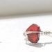Red Seaglass Ring - Sterling Silver Ring - Size 6 - Great For Valentines Day
