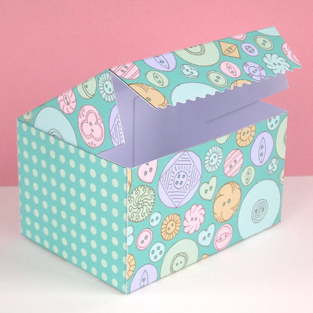 Pastel Buttons Gift Boxes 3 printable diy treat / favor
