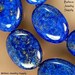 18MM LAPIS LAZULI Oval Shaped Genuine Gemstone Blue And Gold Beads On Full Strand