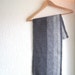 Mens Grey Stripe Scarf, Handwoven Organic Cotton & Wool Fall Accessory - Gift for Him - "Seattle"