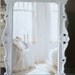 G L A M O U R .. White Baroque Mirror, Large Shabby Chic Mirror, Vintage