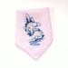 Vintage Alaska State Handkerchief Souvenir Polar Bear Hankie Hanky Mauve Lilac Thistle Orchid Purple Color