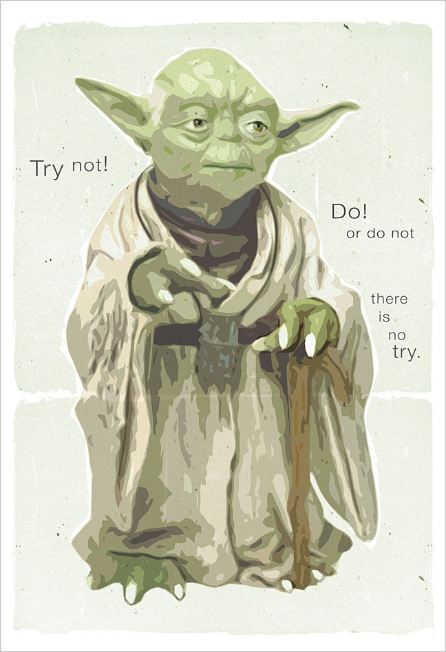 star wars yoda figurine with book of wisdom