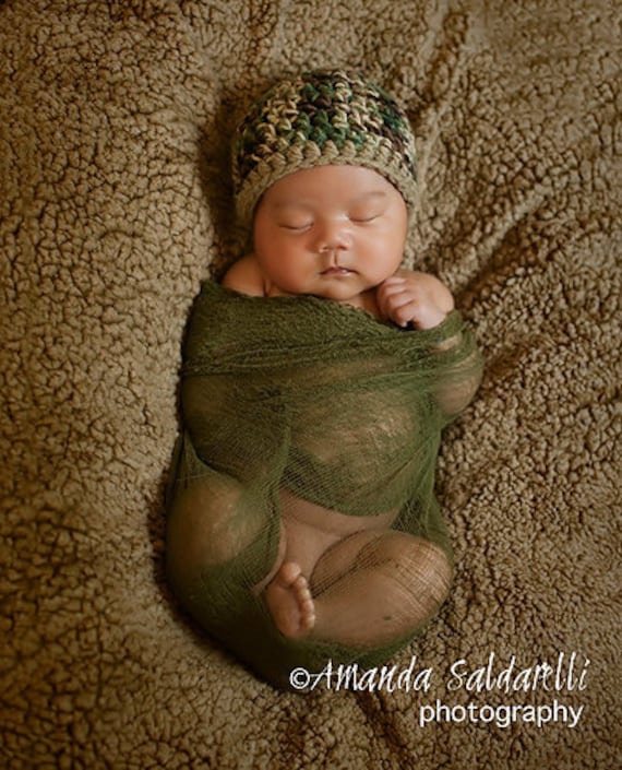 Newborn Baby Camo Beanie Photography Prop sizes nb 1-3mos
