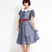 Vintage 50s JC Penny Dress Day Dress - Full Circle Skirt - Spring Summer Fashion - Size Medium Large