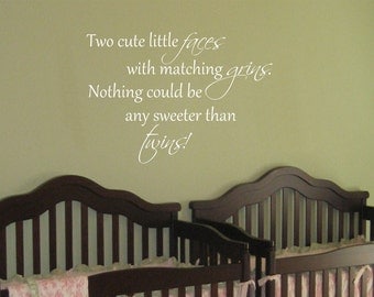 Baby Twin Saying Quote Wall Decal N ursery Vinyl Decor ...