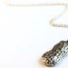 Silver Peanut Pendant on Sterling Silver Chain. Everyday Fun Jewelry. Modern Necklace