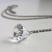 CLEARANCE sale - crystal necklace. long geometric necklace - faceted acrylic prism on silver plated chain. modern jewelry