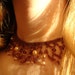 Seed Bead Collar Necklace - Royal Treatment - Purple and Gold Beaded Lace Choker