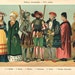 Antique Vintage 1894 Gorgeous Chromolithograph, German Clothing, 1800s art German Polish color lithograph
