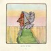 1919, Antique Print, A Wise Old Hen, picture book by Harry Neilson print for Framing blue green yellow pastel