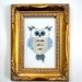 Framed Owl Art / Childrens Room / Vintage Wallpaper Collage / Wall Decor