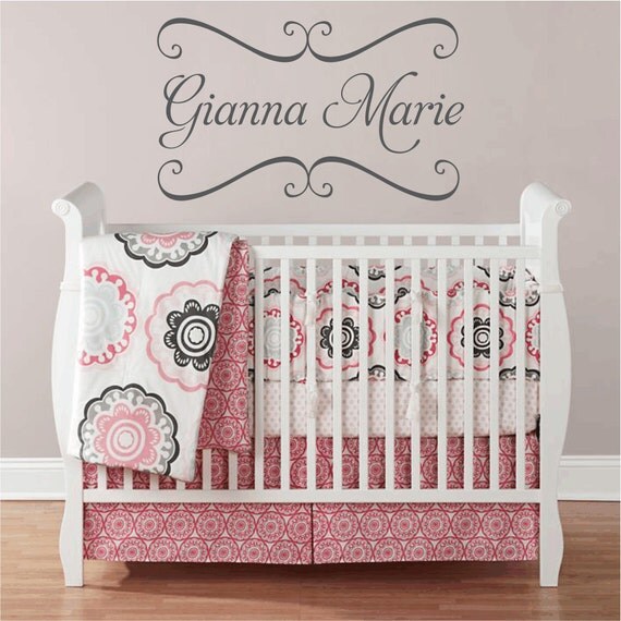 Items Similar To Vinyl Wall Decals Nursery Name Wall Decal Baby Nursery 