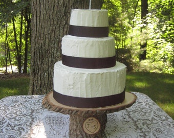Rustic Cake Stand, Wood Cake Stand, Log Cake Stand, Stump Cake Stand, Rustic Wedding, Personalized Cake Stand, Bark Cake Stand