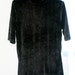 Black Stretchy Crushed Velvet 90s Mock Neck Shirt