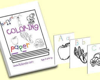 Kids Printable Coloring Sheets - Preschool, Kindergarten PDF Digital Coloring Sheets include Traceable Color Coded Alphabet Letters