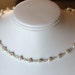 tin cup necklace AA freshwater pearl choker sterling silver with pearls