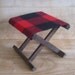 SALE Vintage Camp Stool - Pendleton Wool Fabric