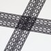 5 Yards of Wide 3" Vintage Embroidered Black Lace Trim. Flowers in a Geometric Mirror Design. Item 0358T
