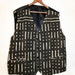 African Mud Cloth Vest 80s Vintage Woven Ethnic Tribal Men's L