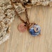 chakra jewelry - meditation - lotus charm necklace with blue sodalite gemstone