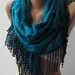 Turquoise scarf /shawl