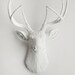 White Deer Head - The Templeton - White Resin Deer Head- White Deer Antlers Mounted- Faux Head Wall Mount
