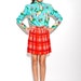 FINAL REDUCTION was 335 now 100 vintage 1970's/80's CELINE red plaid mini kilt w/logo horsebit buckle