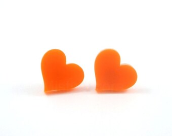 Popular items for neon orange earrings on Etsy