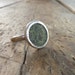 Ancient Roman coin ring, Statement ring, sterling silver ring, Unique authentic antique roman coin ring