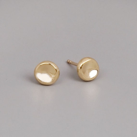 Solid Gold Studs 9K Gold Stud Earrings 14k Gold Earring