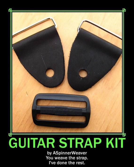Guitar Strap Kit DoItYourself Leather End Tabs for