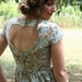 Heart cut out dress- Woodland blue bird- Women's Fashion handmade mint birds dress
