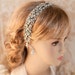 Gatsby Wedding Headband, 1920s Bridal Hairband Rhinestone Hairband, Vintage Headband - Lola