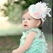 White Mini Top Hat Headband with Cream and Light Pink Rosettes and feathers - Vintage Inspired Photography Prop