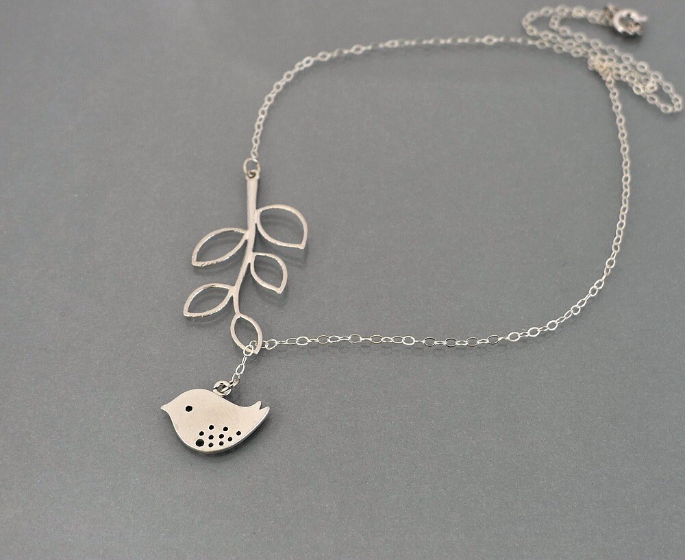 Dainty bird necklace Clearance