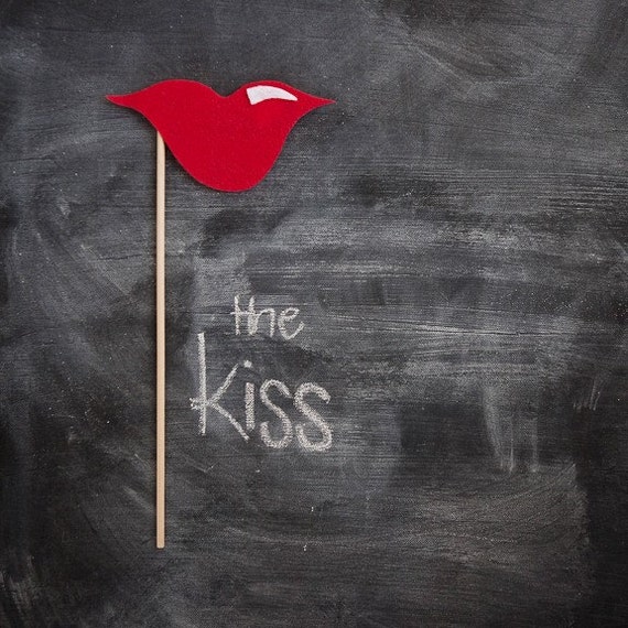 Items similar to lips on a stick the kiss on Etsy