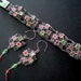 RESERVED FOR JUDY Crocheted Wire Bracelet and Earring Set - " Carnivale "