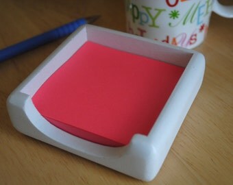 Concrete Post It Note Holder / Sticky Note Holder / Post It Note Dispenser