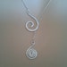 Download Spiral necklace Lariat Necklace with Special meaning Silver