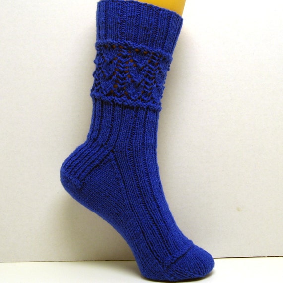 PDF Knitting Pattern BLUE BELL Sock Pattern from Off the