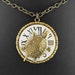 Turtle Clock Golden Necklace - Walk of the Steam Turtle by COGnitive Creations