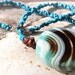 Giant Colorful Onyx Bold Necklace Turquoise Necklace Chocolate Brown Teal Aqua Wave Exquisite Highly Polished Stone Unique gift for her