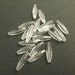 15 Vintage 23x5 Faceted Crystal Tube Beads Bd61