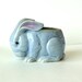 ALICE - 1950s - Japan - Lavender Rabbit Planter - Ceramic 50s - Garden - Shabby Chic - Cottage Planter - Recycled